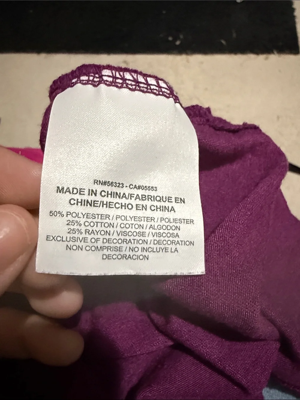 Nike Girls Pink to Purple Ombre Short Sleeve Tee